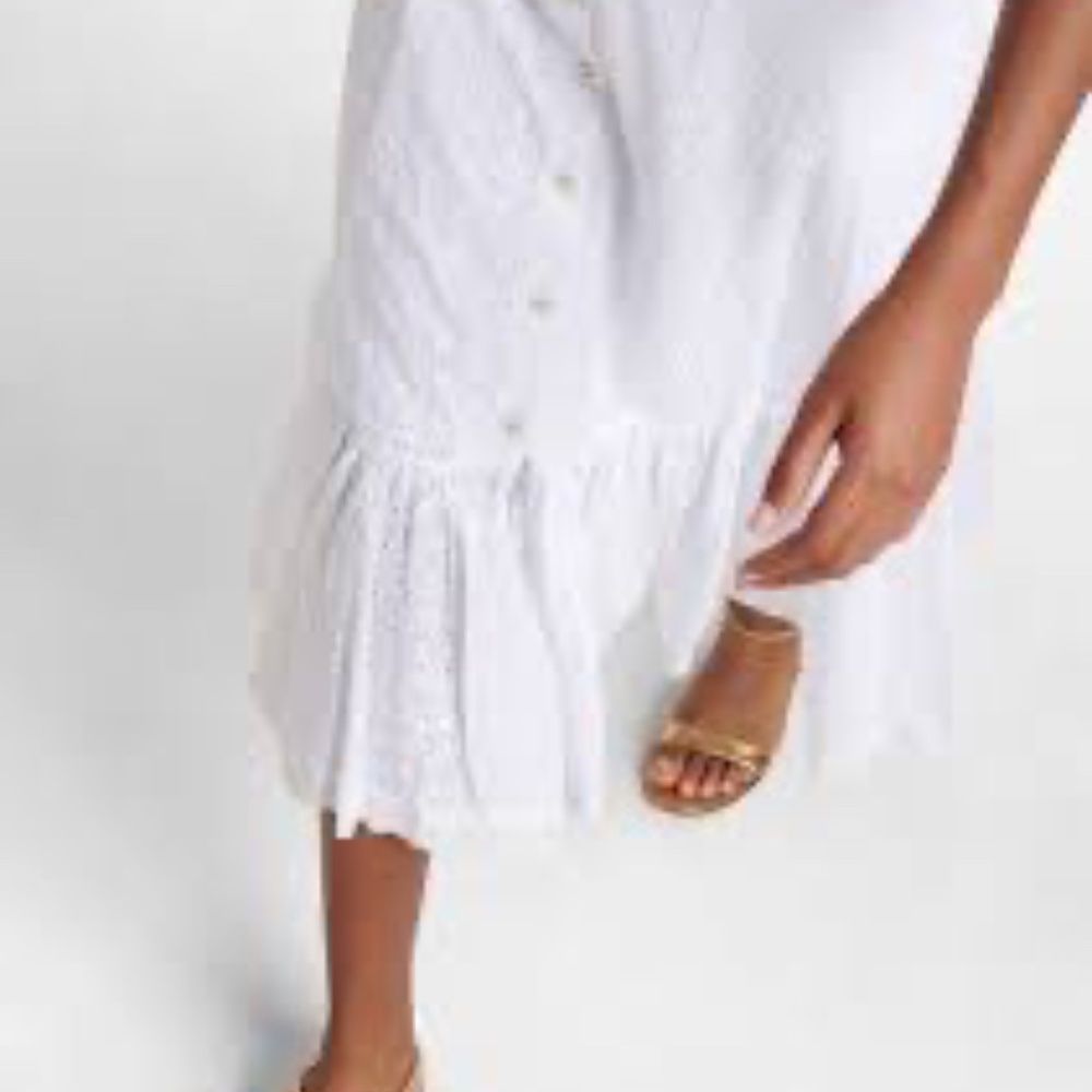 CAROLINE CONSTAS Raya broderie anglaise midi skirt - Picture 5 of 9